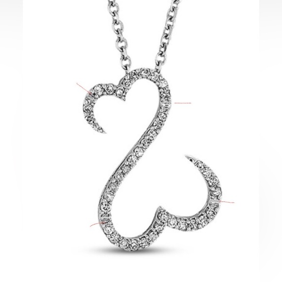 Kay Jewelers Open Hearts 14k White Gold Necklace - Picture 7 of 7